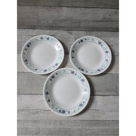Corelle Simply Spring Set Of 3 Bread & Butter Plates 6.75" Diameter Made In USA - Picture 1 of 6
